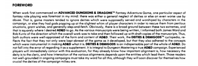 Deities &amp; Demigods